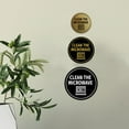 thumbnail image 3 of Signs ByLITA Circle Clean The Microwave Sign (Black Gold) - Large, 3 of 6