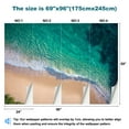 thumbnail image 3 of Peel and Stick Wallpaper Waterproof Clean ocean waves breaking white sand beach turquoise emerald coloured Wall Mural Decor Self Adhesive and Removable 69in x 98in, 3 of 8