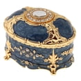 thumbnail image 1 of lionlar Oval Metal Vintage Jewelry Box Gift Ears Storage Box Blue StyleA-Blue, 1 of 9
