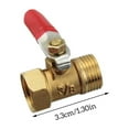 thumbnail image 3 of Brass Ball Valve with Rotary Handle Male Female Thread Hose Connector Switch Garden Farmhouse Water Flow Control Home Fitting 3/8 Inch, 3 of 9