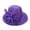Purple, variant on Kentucky Derby Hats Organza Floral Adjustable Wide Brim Hats Fascinator Derby Hats Uv Protection Sun Hat Tea Party Hats