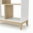 thumbnail image 5 of Camaflexi Geometrix Bookcase & Storage Shelves for Home Office, Light Oak & White Finish, 72”, 5 of 8