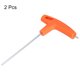 thumbnail image 3 of Uxcell 2pcs Llave Hexagonal en T con Mango 2.5mm Métrico CR-V Llaves Hexagonales Internas Herramienta de Reparación, Naranja, 3 of 6