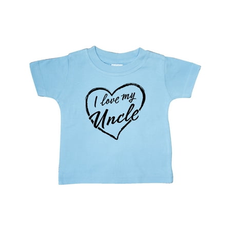 

Inktastic I Love My Uncle in Black Chalk Heart Gift Baby Boy or Baby Girl T-Shirt