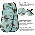 thumbnail image 2 of Yayeee Double Oven Mitt Kitchen Heat Resistant Baking 35" x7" Quilted Cotton Glove, Swimming Otters Pattern, 2 of 6