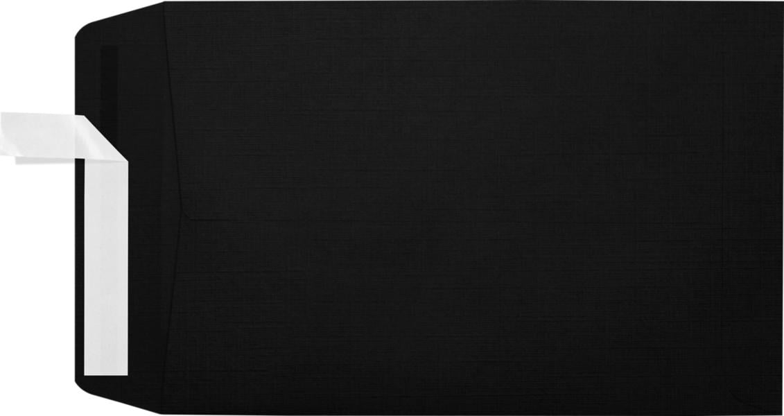 LUXPaper 6 x 9 Open End Envelopes, Black Linen, 50/Pack