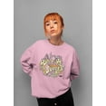 thumbnail image 2 of Superhero Fun Starry-Eyed Trendy Graphic Symbol Women's Sweatshirt, 2 of 4