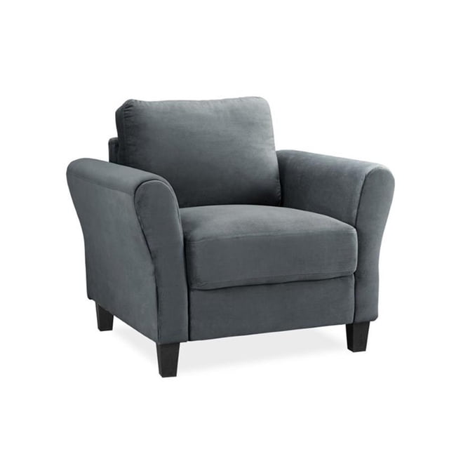 Hawthorne Collections Chaise Rembourrée en Gris Foncé