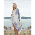 thumbnail image 2 of Blue White Beach Towels Oversized Super Absorbent, Abstract Grey Chrysanthemum Flower Floral Lightweight Bath Towel Quick Dry Sets For Bathroom/Pool/Rv Camping/Beach Play/Gym Room/Picnic 35"x70", 2 of 8