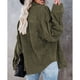 thumbnail image 4 of Camisa de pana con botones, chaqueta de pana con solapa de manga larga, blusas informales holgadas de gran tamaño, chaqueta para primavera y otoño OD verde XL, 4 of 6
