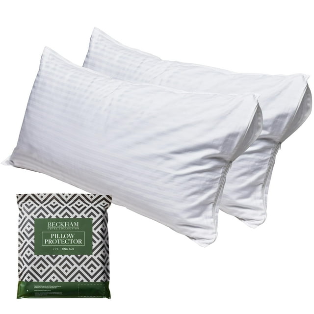 Protector de almohada Beckham Hotel Collection, tamaño king, paquete de 2