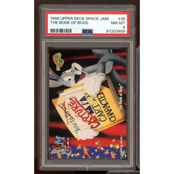 The Book Of Bugs Card 1996-97 Upper Deck Space Jam #35 PSA 8
