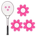 thumbnail image 1 of Amortiguador de Raqueta de Tenis [3PCS] - Amortiguador de Vibraciones de Silicona en Forma de Flor Divertida [Rosa Fucsia], 1 of 7