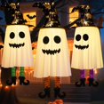 thumbnail image 1 of Sombreros de bruja resplandeciente Cuorung Hanging Ghosts para Halloween, paquete de 3, 1 of 9