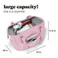 thumbnail image 3 of Fit & Fresh Premium Neoprene Weekender Bag, Travel Bag Trolley Sleeve, Carry on Duffel Bags, Pink, 3 of 8