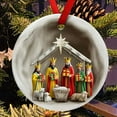 thumbnail image 5 of PuSpu Home Decor Christmas Round Acrylic Hanging 8cm Nativity Scene Hanging Ornaments Transparent Colored Acrylic Holiday Decorations Christmas Tree Door And Window Pendants Holiday Products, 5 of 6