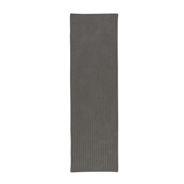 Colonial Mills Rug PU54R024X096S All-Purpose Mudroom Braided Runner Harbor Grey - 2 x 8 ft.