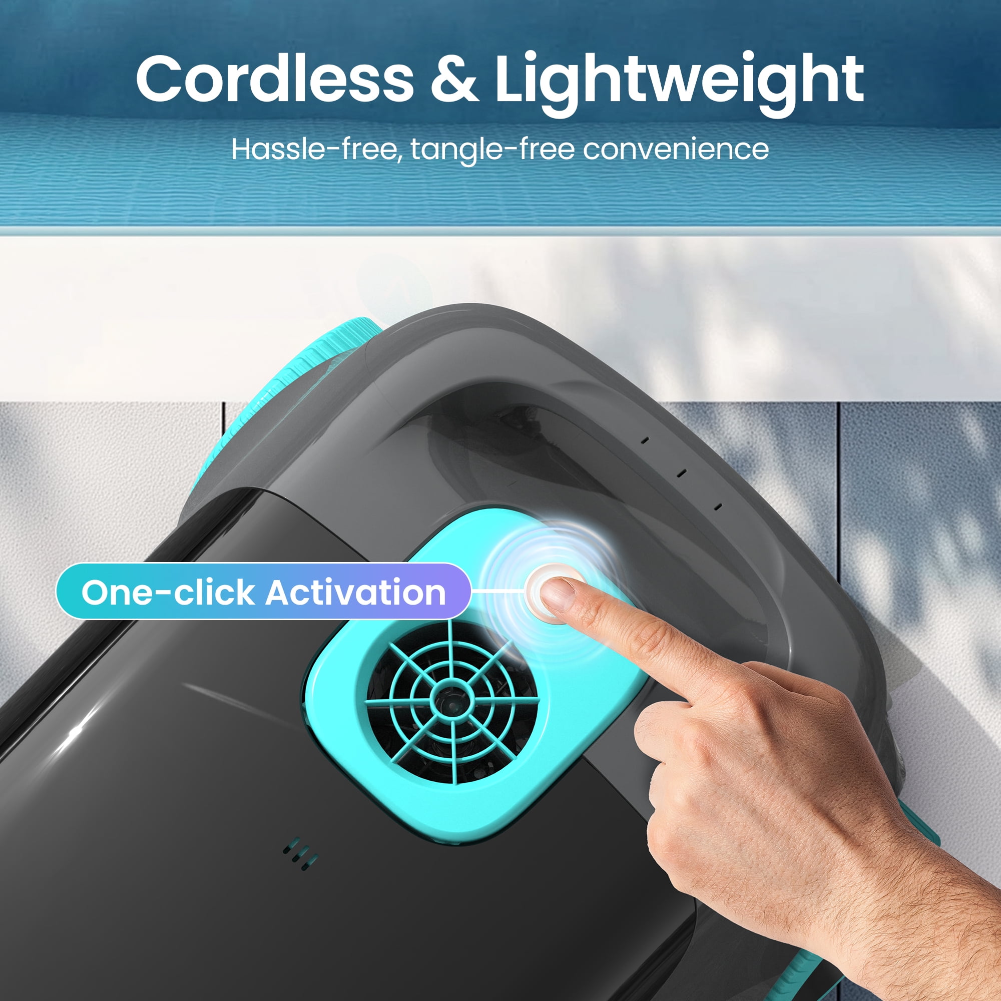 Aiper Scuba 1100W Cordless Robotic Pool Cleaner for Above-ground and Flat-floored In-ground Pools