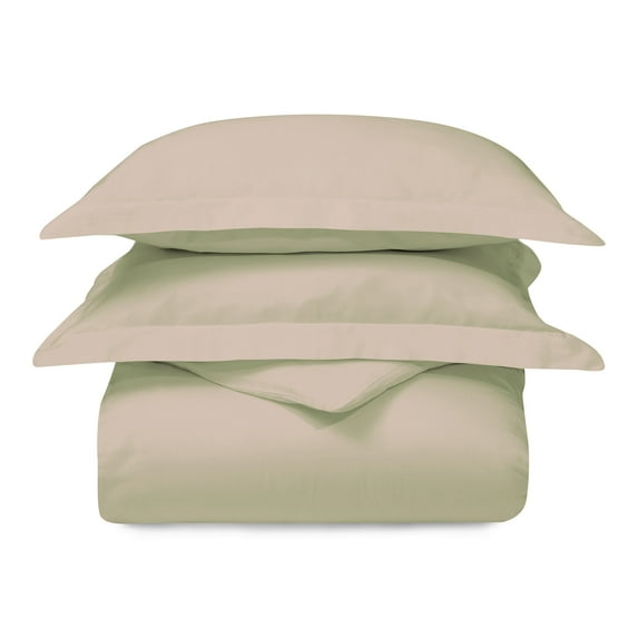 BNM 300 Thread Count Cotton Duvet Cover, King/ California King, Tan