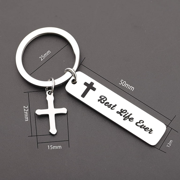 MYOSPARK Baptism Gift Best Life Ever Keychain JW Gifts JW Pioneer Gifts JW Ministry Supplies Pioneer School Gift JW Baptism Gift, Adult Unisex, Size