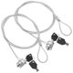 thumbnail image 2 of 2 juegos de candados de seguridad con cable y llave para portátil, para exteriores, 2 of 8