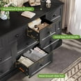 thumbnail image 6 of Black Dresser for Bedroom 10 Drawers Double Dresser with Charging Station, Farmhouse Chest of Drawers Storage Tower Organizer for Living Room Closet, 6 of 9