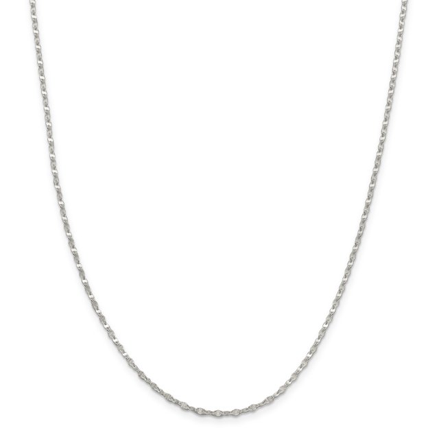 925 Sterling Silver 2.25mm Wave Lien Chaîne Pendentif Pendentif Breloque
