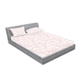 thumbnail image 2 of Ambesonne Japanese Fitted Sheet & Pillow Sham Set, Spring Cherry Flourish, Full, Coral White, 2 of 2