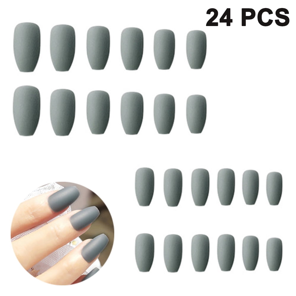 Chic Dots Black & Gray Chrome Matte Shiny Press-On Nails Gel Press On