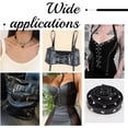 thumbnail image 5 of 8.8 Yards(8.1m) Faux Leathers Lace with Rivet 3 Styles Black PU Leathers Faux Suede Cord Rope Platinum Round Square Studded Beading String for Bracelet Jewelry Making Sewing, 5 of 7