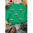 thumbnail image 5 of Women's Green Sequin Nutcracker Graphic Sweatshirt - Festive Holiday Style | [ZhiHiMeRi] | (US 12-14)L, 5 of 5