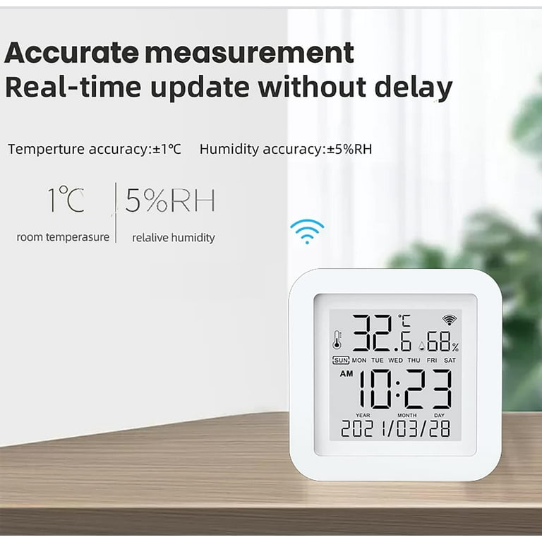 WiFi Temperature Sensor Smart Thermometer Hygrometer With Remote App Alert