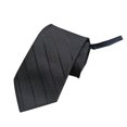thumbnail image 2 of LYEAA Men's Zipper Ties for Shirts Long Classic Strip Pre-tied Neckties Business Formal Men Neck Tie Party Wedding Prom Club Suit Neckwear Black, 2 of 6