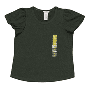 Philosophy Women's Flutter Sleeve Scoop Neck Shirt (Olive Heather, M)