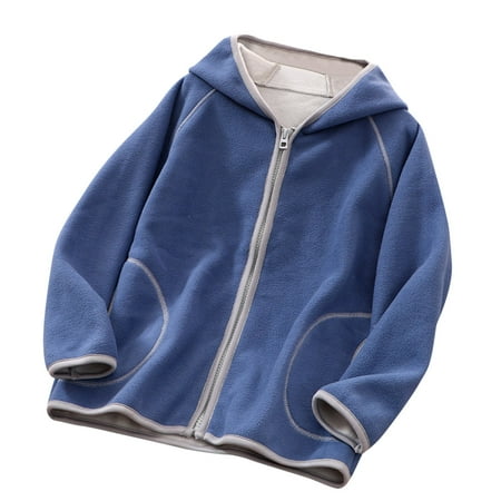 

Coats Boys Kids Lightweight Jackets Toddler Boys Girls Long Sleeve Autumn Winter Solid Zippered Hoodie Coat Jacket Thicken Warm Outwear Winter Coats for Boys with Thumb Holes