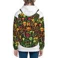 thumbnail image 6 of Pofeuu Happy Halloween Floral Print Teenage Zipper Hoodie Sweatshirts Hooded Casual Jackets With Pocket For Boys Girls-Small, 6 of 6