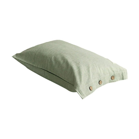Wovilon Cotton Linen Style Pillow Cases Cotton Pillow Protectors Long Staple Cotton Woven Pillow Cases