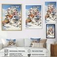 thumbnail image 4 of Designart "Winter'S Geometric Urban Design" Snow Floater Framed Canvas Wall Art, 4 of 5