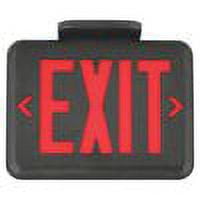 Exit Sign, Black, 1 or 2 Face(s), LED, Universal Mount, Not Battery Powered
