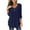 Navy Shirts, variant on Htigea Women's 3/4 Length Sleeve Top Pleated Crewneck T-Shirts Flowy Tunic Blouse Casual Loose Fit Tees White,S
