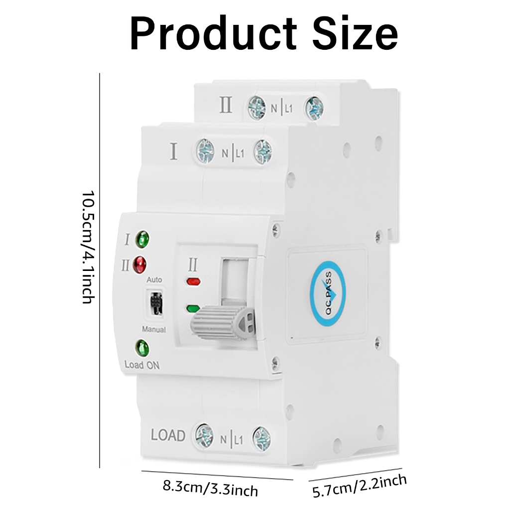 Household Automatic Transfer Switches Doublke Power Din Rail Mounted Automatic Transfer Switches Quick Installation