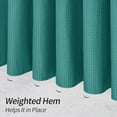 thumbnail image 5 of Waffle Fabric Shower Curtain, Heavyweight Cloth Shower Curtains for Modern Hotel Bathroom Decor, Waterproof & Wrinkle Resistant, 5 of 7