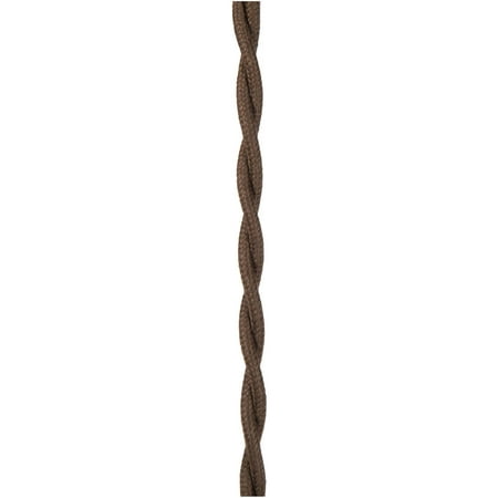 Brown Lamp Cord - B&P Lamp Dark Brown Cotton Twisted Pair Lamp Cord