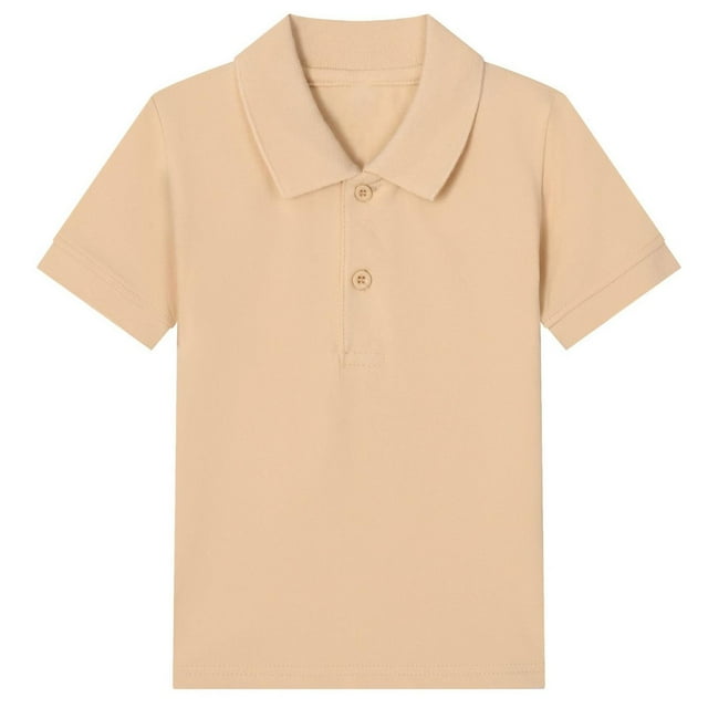 Annhoo Polos d'Été pour Filles Manches Courtes Col Rabattu Bouton Coton Tennis Tunique Basique Décontractée 2-15 Ans