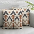 thumbnail image 3 of Nawypu  Beige Aztec Pattern Throw Pillow Cover,Boho Tribal Geometric Pillowcase, Modern Farmhouse Brown Cushion Case for Couch Sofa Bed, 3 of 5