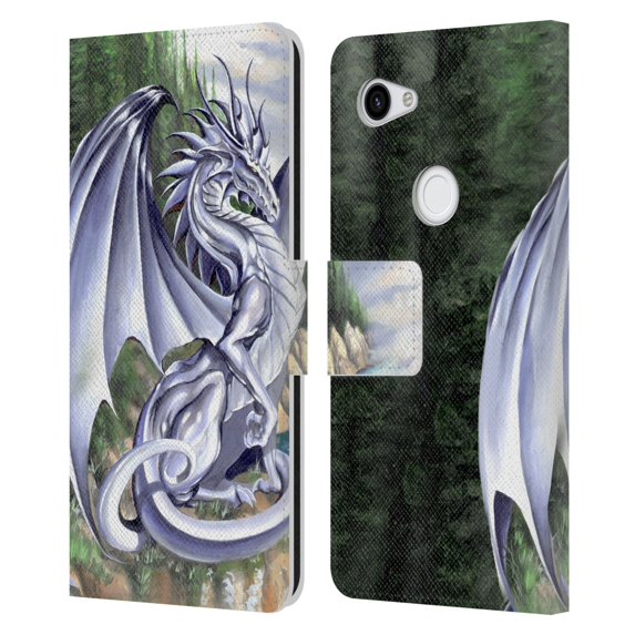 Head Case Designs Officially Licensed Ruth Thompson Dragons Quicksilver Leather Book Wallet Case Cover Compatible with Google Pixel 3a