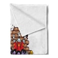 thumbnail image 2 of Youth Soft Flannel Fleece Blanket, Urban World Street Life Graffiti Art Spraycan Characters and Drippy Blotchy Letters, Cozy Plush for Indoor and Outdoor Use, 50" x 70", Multicolor, by Ambesonne, 2 of 5