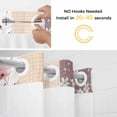 thumbnail image 2 of No Hook Boho Spring Floral Shower Curtain with Snap in Liner Set, Vintage Flowers Patchwork Plaid Pink Waterproof Bathroom Curtains with See Through Top Window, Hotel Style Extra Long 72 x 96 Inch, 2 of 6