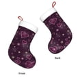 thumbnail image 3 of Salouo Snowflakes and Hearts Print Christmas Stockings,Large Xmas Stocking Set of 1 Holiday and Farmhouse Stocking for Christmas Holiday Party Decoration(17.7*11 Inch), 3 of 7