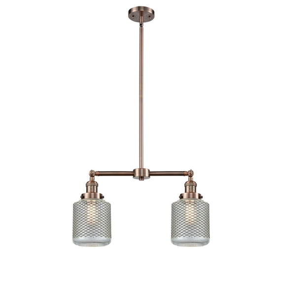 Innovations 2-LT Vintage LED Stanton 23" Chandelier - Antique Copper - 209-AC-G262-LED